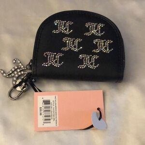 Juicy Couture Liquorice Take The Lead Mirror Inside Half Moon CC Case NWT